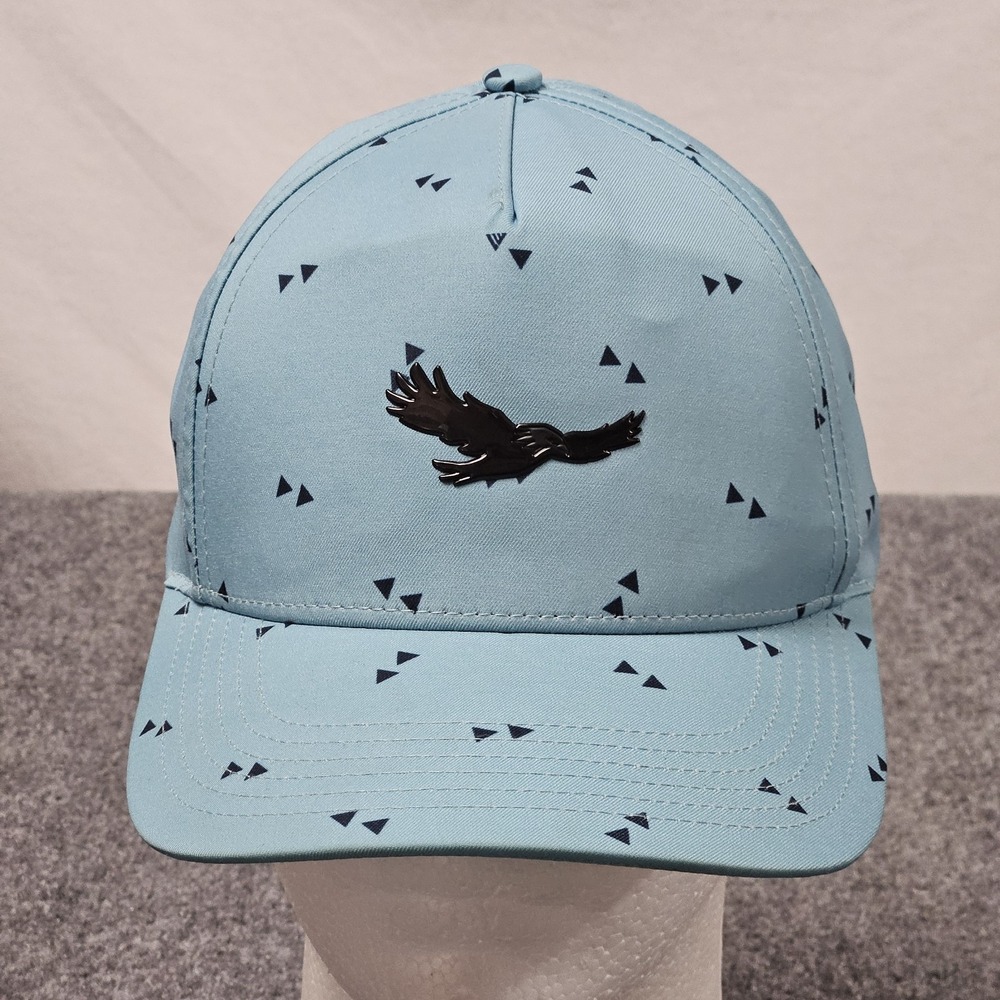 Performance Golf Hat Blue Eagles Landing Snapback Cap Geometric Print Active Fit